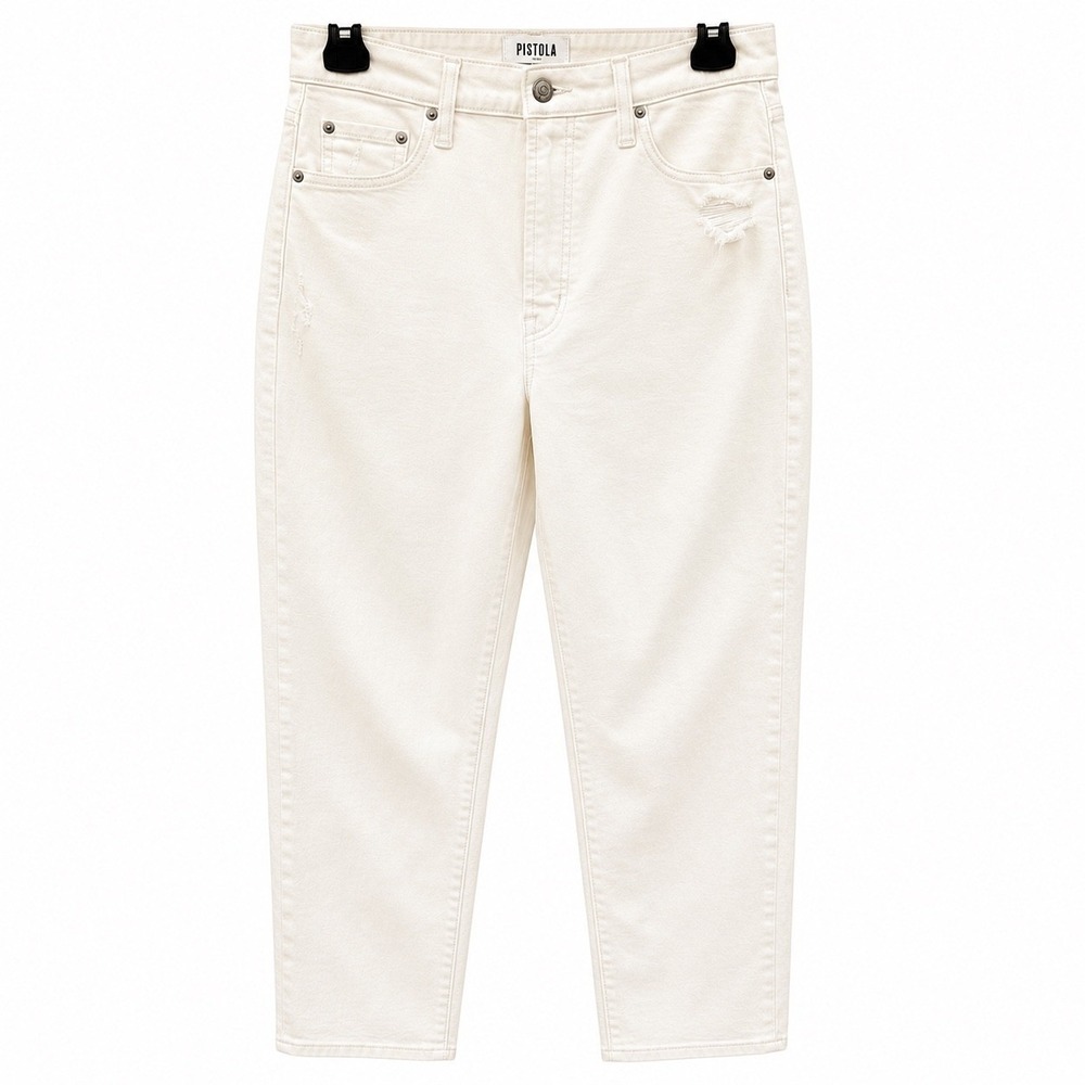Pistola Womens 28 Straight Leg Jeans Cream High Rise Minimalist Beachy Neutral